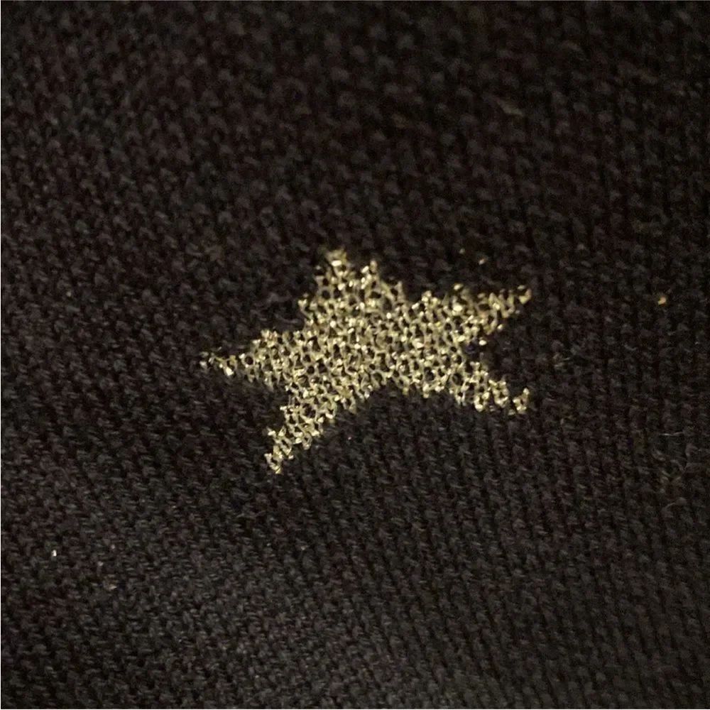 Mila Schon Navy Star Pattern Button Down  knit polo Shirt, S - Picture 5 of 12